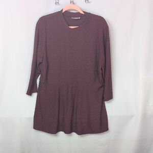 Motherhood Maternity Maroon Long Sleeve Tunic Top